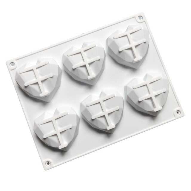 Cavities Heart Shaped Chocolate Silicone