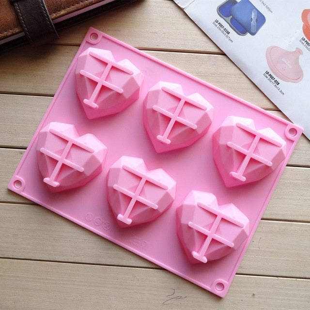 Cavities Heart Shaped Chocolate Silicone