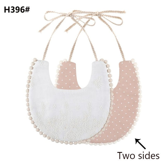 Baby Cotton Embroidery Double Side Bibs
