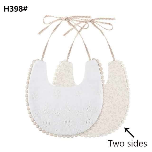 Baby Cotton Embroidery Double Side Bibs