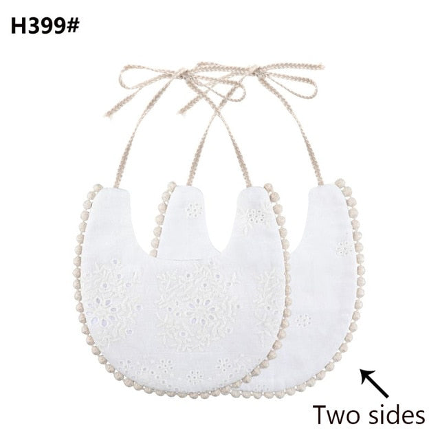 Baby Cotton Embroidery Double Side Bibs