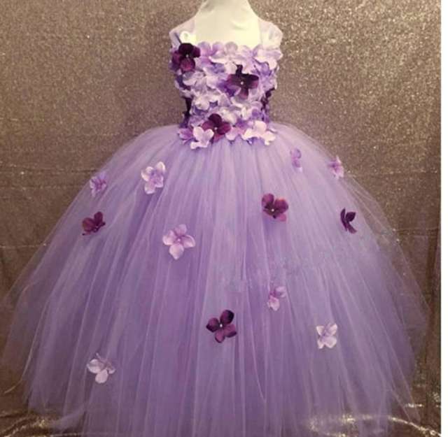 Princess Flowers Petal girl wedding dress