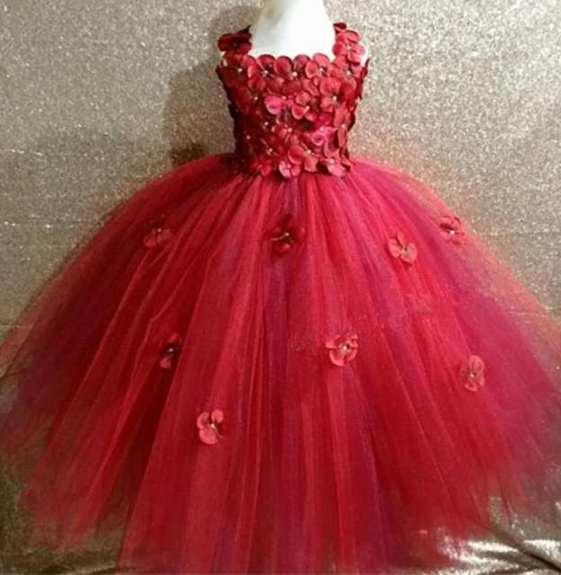 Princess Flowers Petal girl wedding dress