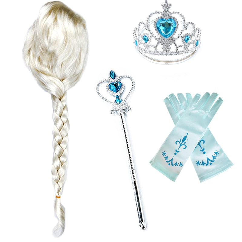 Elsa White Wig Kids Cosplay Snow Queen